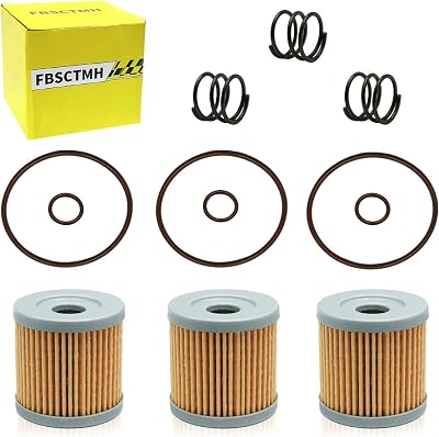 3Pcs Oil Filter Kit Compatible with Suzuki DRZ400 DRZ400S DRZ400E DRZ400SM 2000-2024 LTZ400 LTZ450 2003-2014 KFX400 2003-2006 DVX 400 2004-2008 1654029F00 09440-1800