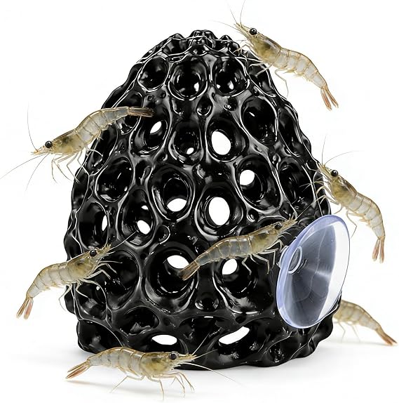 Shrimp Hide, Shrimp Cave with Suction Cup, Shrimp Hides for Aquarium, Suitable for Creating Shelter Areas In Aquariums To Enhance The Habitat