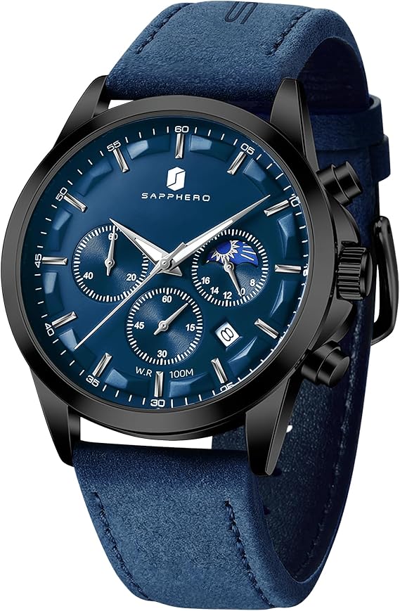 BENYAR By Men's Watch Watches Men's Waterproof Men's Watches Chronograph Men's Watch for Men Gold/Silver/Blue/Black Elegance Leather Strap / Stainless Steel Quartz Birthday/Christmas