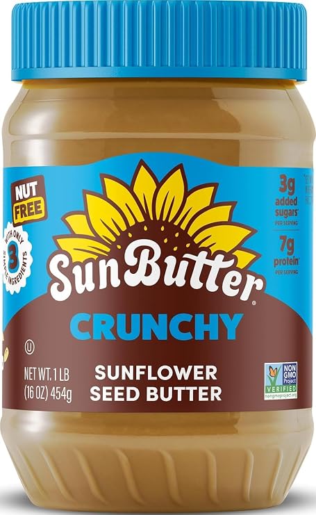 SunButter Crunch Sunflower Seed Butter, Nut Free Spread, 16 Oz