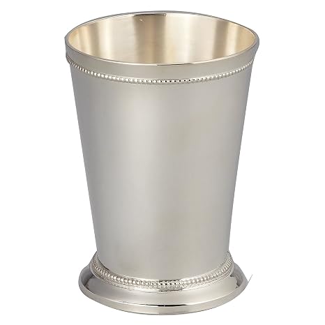 Elegance Silver 90371 Silver Plated Beaded Mint Julep Cup, 12 oz.