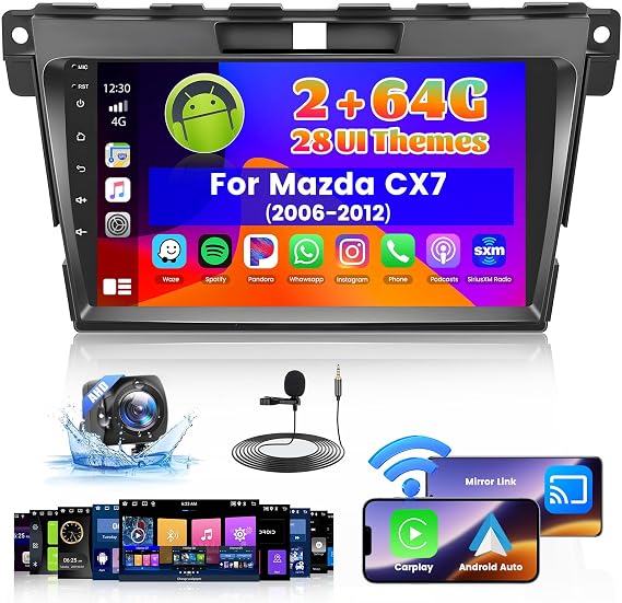 [Roinvou] 2+64G 9" Android 15 Car Radio for Mazda CX7 2006-2012