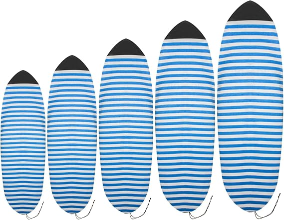 Lightweight Board Bag and Surfboard Storage Bag Surfboard Sock Cover Great for Local Trips to The Beach (Blue and White