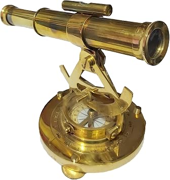 Brass Telescope Compass Feel The Distant Objects Nearer