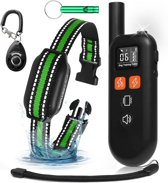 Dog Shock Collar - 3300FT Dog Training Collar with Remote Control Innovative IPX7 Waterproof with 4 Training Modes, Rechargeable E-Collar for All Breeds, Adjustable Strap for Dogs 5-150 lbs