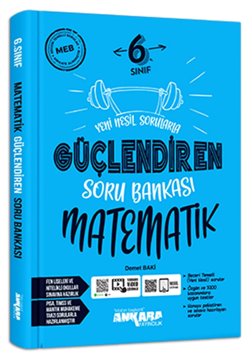 Ankara 6. Sınıf Güçlendiren Matematik Soru Bankası Kağıt Kapak – 2 Şubat 2022