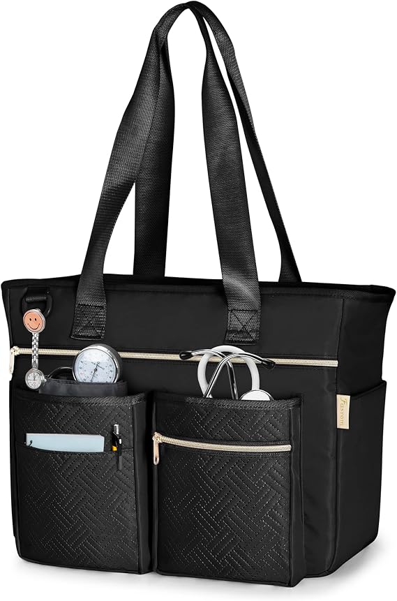 Fasrom Clinical Bag for Nursing Students, Large Nurse Tote for Women Work