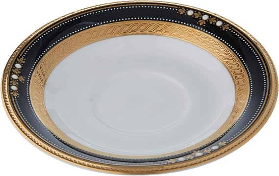 Noritake Evening Majesty Saucer, Black/Gold, Large