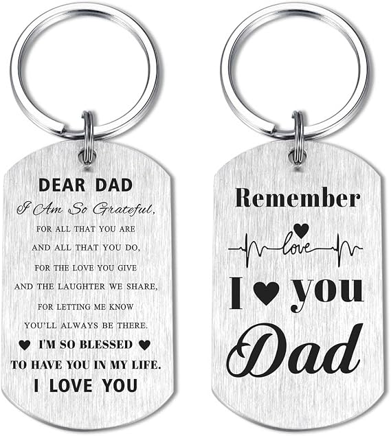 Laluminter Best Dad Ever Gifts - Dad Keychain - Chritmas Father's Day Gift Key Chains for Daddy