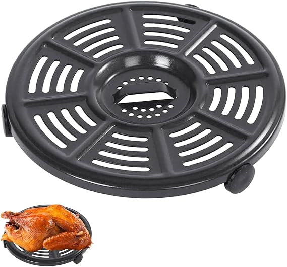 GWY Air fryer Accessories for Ninja Air Fryer 4 QT AF101 5.5 Quart AF161 Max XL AF150 XL, 8.2'' Round Food Grade Air Fryer Grill Pan Plate Crisper Plate Replacement Parts Tray Rack,Dishwasher Safe