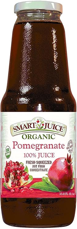 Smart Juice 100% Juice Organic Pomegranate, 33.8 Oz