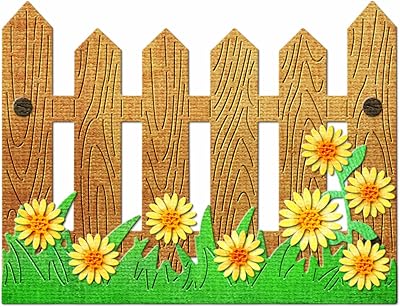 Daisy Flower Wood Fence Metal Cutting Dies for Card Making, Paper Embossing Die Cuts Kit Templates, Storage Pockets Supplies, Photo Frame Album DIY Scrapbooking Stencils Sets