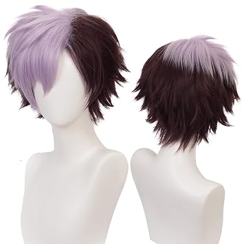 Anime Toilet-bound Hanako-kun Cosplay Mitsuba Nene Kou Yako Wig Heat Resistant Fiber Synthetic Hair Straight Red Blonde Cos Wigs for Women Halloween Christmas Party with Free Cap (Tsuchigomori)