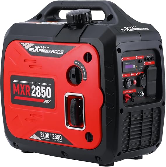 maXpeedingrods 2850 Watt Portable Inverter Generator,Gas Powered, EPA Compliant with CO Alarm for Outdoor Camping RV Ready