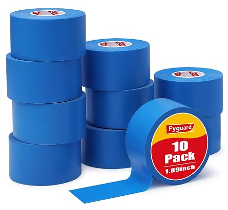 10 Rolls Blue Painters Tape, 48mm x 50m, Masking Tape