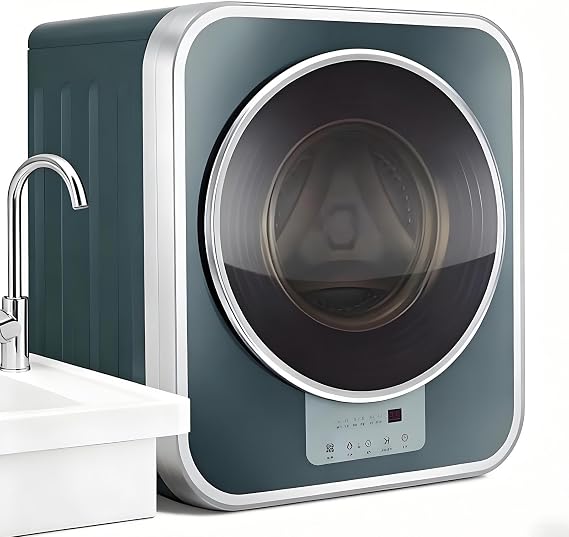 Portable Clothes Washing Machines Wall Mounted Mini Washing Machine Portable Fully Automatic Front Drum Washing Machine Washing Capacity 3kg for Bathroom LightGreen