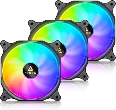 Antec 120mm Case Fan, RGB Case Fans, 3 Packs RGB Fans, PC Fan, 4-PIN RGB, F12 Series