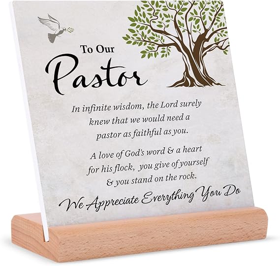 PETALSUN Pastor Appreciation Gifts For Men, Women, Unique Pastor Gifts, Gifts For Pastor Appreciation Day, Pastor Appreciation Plaque, Pastor Appreciation Cards