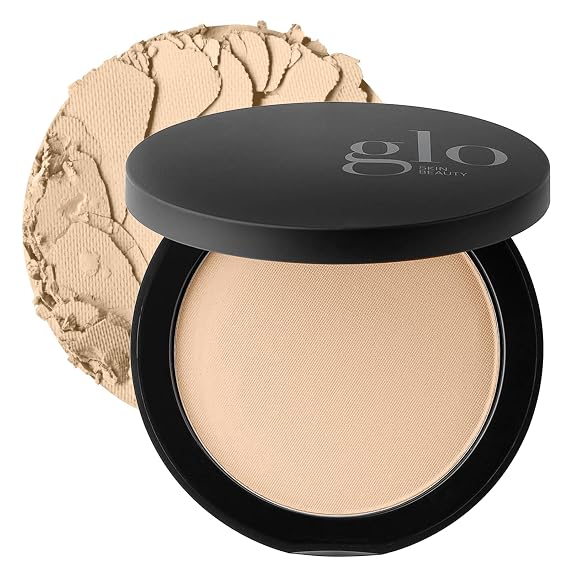 Glo Skin Beauty Pressed Base Powder Foundation, Natural Light 0.92oz | Buildable sheer-to-full coverage, semi-matte finish, long wear, oily skin, compact, smooth, flawless base