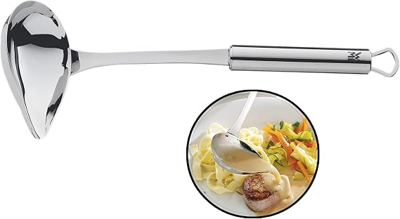 WMF Profi Plus Sos Kepçesi, 28 cm, Akıtma Ağızlı, Cromargan® Yüksek Kaliteli Yarı Mat Paslanmaz Çelik, Bulaşık Makinesinde Yıkanabilir