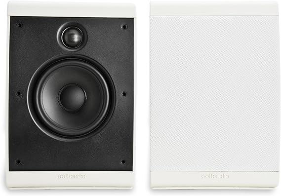 Polk Audio OWM3 Compact Wall & Bookshelf Speakers, Pair, White