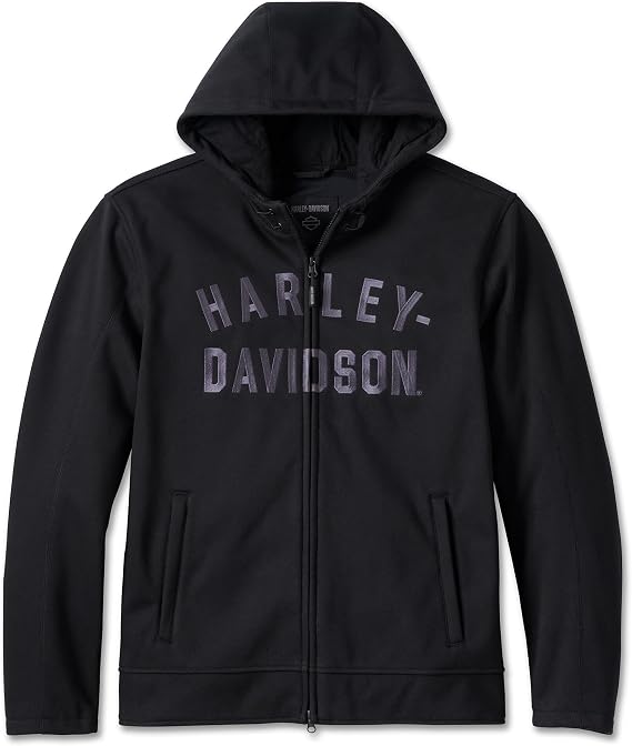 Harley-Davidson Men's Motorcycle Riding Jacket, Deflector Windproof, Abrasion-Resistant Black (98102-23VM)