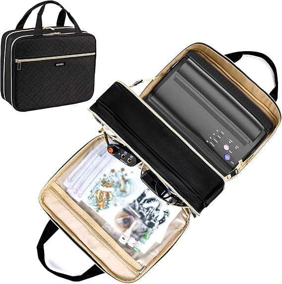 Tattoo Carry Case Tattoo Supplies Organizer Tattoo Kit Case Tattoo Supplies Carrying Bag Tattoo Stencil Printer Tattoo Ink Tattoo Supplies Tattoo Pen Black Bag Only