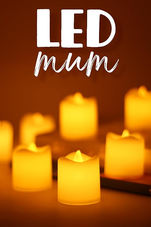 8 Adet Mini Led Mum Seti Pilli Dumansız Alevli Ledli Dekoratif Yapay Mum Dekor Işığı (8 Adet (Mat Beyaz 4,5 cm)) [Enerji Sınıfı A++]