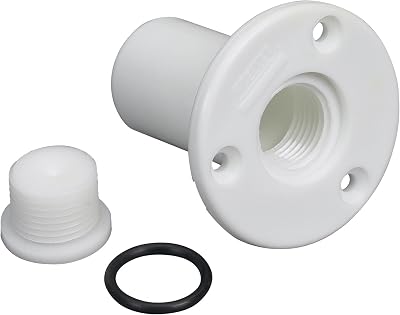 Moeller Boat Transom Drain Tube with Pipe Plug