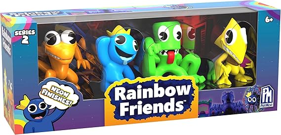 Rainbow Friends - Neon Minifigure 4-Pack (2.5" Tall, Series 2)