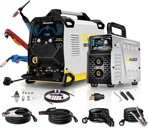 SSimder 10-in-1 Welder Plasma Cutter Combo, Pulse MIG Aluminum Spool Gun