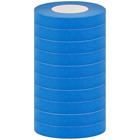 Blue Painter's Tape 10 Rolls Masking Tape 0.94 in x 1100 yd | Multi-Surface Masking Tape for Painting, Home Improvement and DIY Projects with Clean Removal and Paint Tape