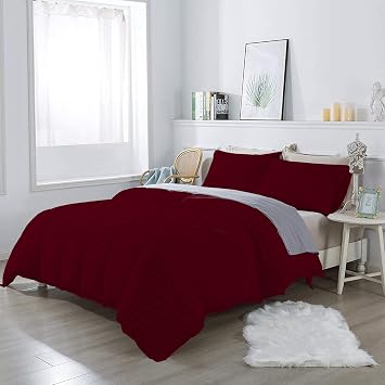 Luxurious 1 Piece Comforter Super King Plus Size (120" x 120") Inch 100% Egyptian Cotton 800 Thread Count 400 GSM Luxury Soft Quality Comforter - Burgundy Stripe