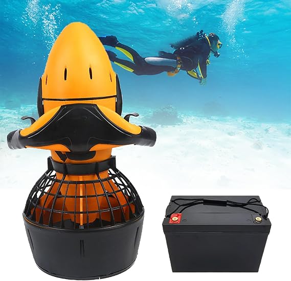 500W Underwater Sea Scooter, Diving Swimming Boosters with Battery, Underwater Scooter Booster for Water Sports, Pool, Diving, Snorkeling