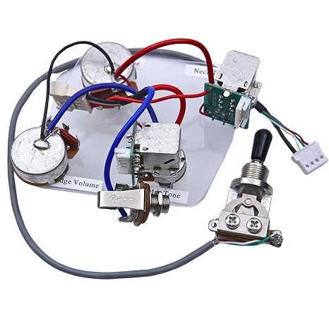 1 Set ZIFLUX Loaded Pre-Wired Pro Bucker Wiring Harness Prewired Push Pull Switch Potentiometers Kit for LP SG DOT Electric Guitar Les Paul Wiring Harness Standard Series