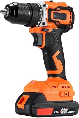 18V Brushless Cordless Drill Driver with 12 Metal Chuck, 55 N·m Max Torque, 2-Speed Control, Lithium Battery & Charger, Tool Box Included for Wood and Metal