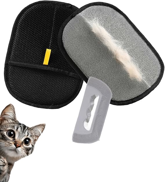 MEDB Pet Hair Remover, Electrostatic Pet Hair Removal Glove, Reusable Cat & Dog Hair Remover for Couch, Furniture, Carpet, Curtain, Upgraded Animal Fur Removal Tools, Cat Grooming Gloves-1 PCS