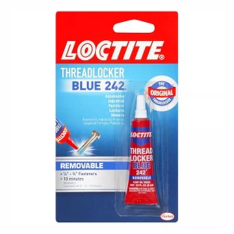 Loctite Threadlocker Blue 242 - Removable Thread Lock Glue for Nuts, Bolts, Fasteners, Medium Strength Screw Glue to Prevent Loosening & Corrosion - 6 ml, 1 Pack