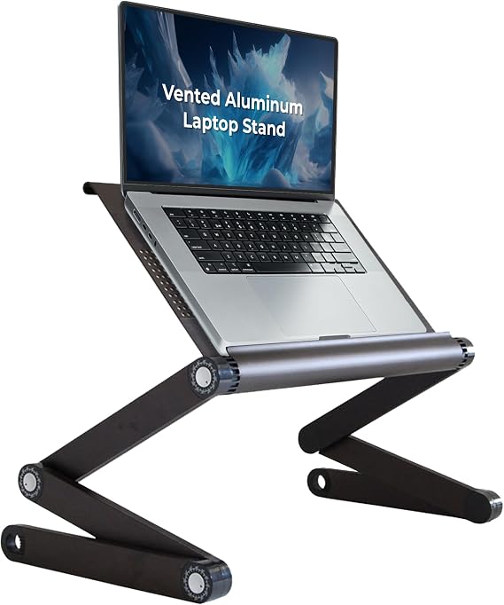 Uncaged Ergonomics Adjustable Laptop Stand, Tablet & Book Stand (Black)