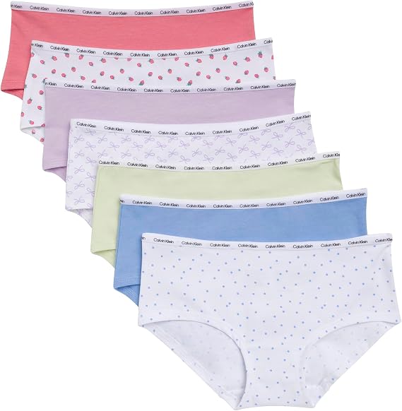 Calvin Klein Girls' Modern Cotton Hipster Underwear 7-pack