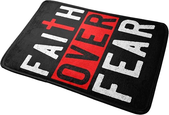 NEZIH Jesus Christ Christian Faith Over Fear Ultra Soft Area Rug for Living Room Indoor Decoration Non Slip Carpet Bedroom Mat Nursery Office Home Decor