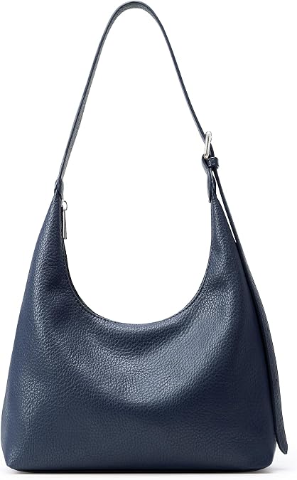 KALIDI Crescent Tote Bag, Women Underarm Handbag Vegan Leather Zipper Shoulder Purse Hobo for Evening Shopping Casual