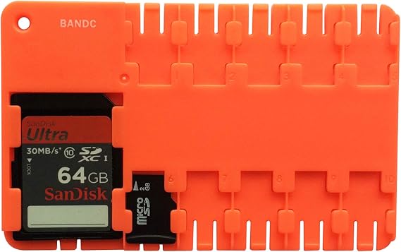 Bandc 2pcs Red Micro Sd/sdhc/sdxc Card Storage Holder Case (Memory Card Not Included)