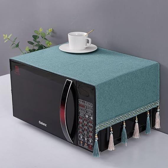 Microwave Oven Top Cover Dustproof Machine Protector Decorative Kitchen Appliance Cover - Green