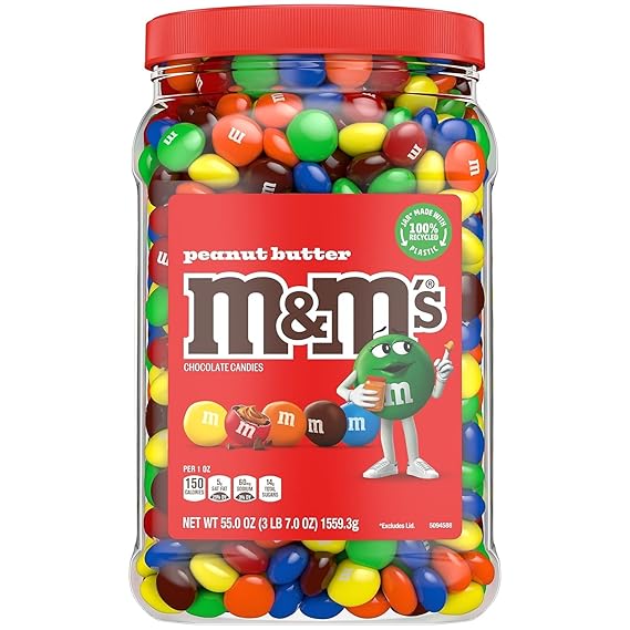 M&M's Peanut Butter Chocolate Candy, 55 Oz,,