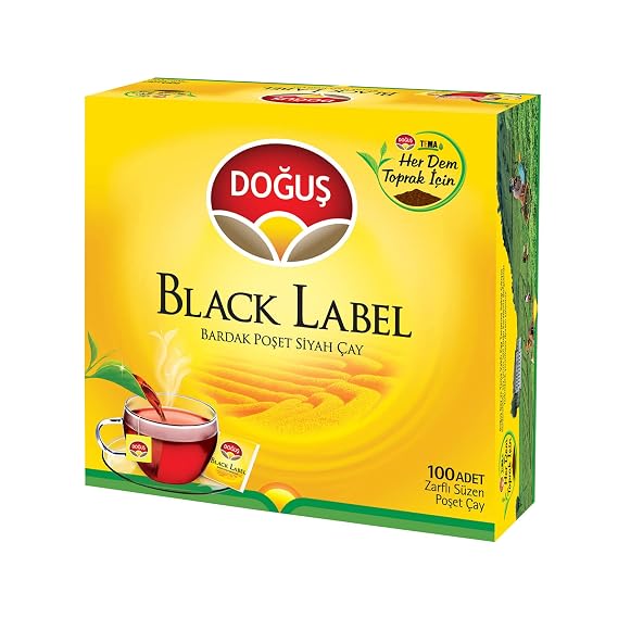 Turkish Tea, Black Tea, Gourmet Tea,Organic Tea Black Tea Iced or Hot Tea Caffeinated Black Tea 100 Cup Of Black Tea, Turkish Organic Black Tea,Cay,Poset Siyah Cay By Dogus 200 Gr 7 Oz Halal