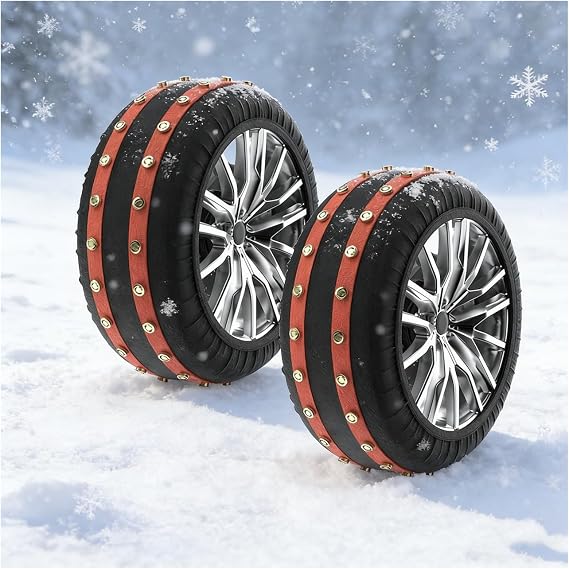 2 Pack Tire Socks,Snow Socks For Tires,With Anti-Slip Studs,Fit Tire Width 185-295mm,Easy To Install,For Ice And Snow(215/50R15)