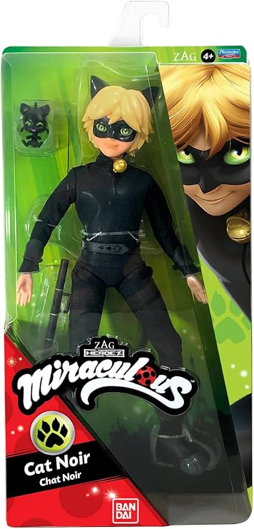 Miraculous Cat Noir Action Doll, 11 inches , Black