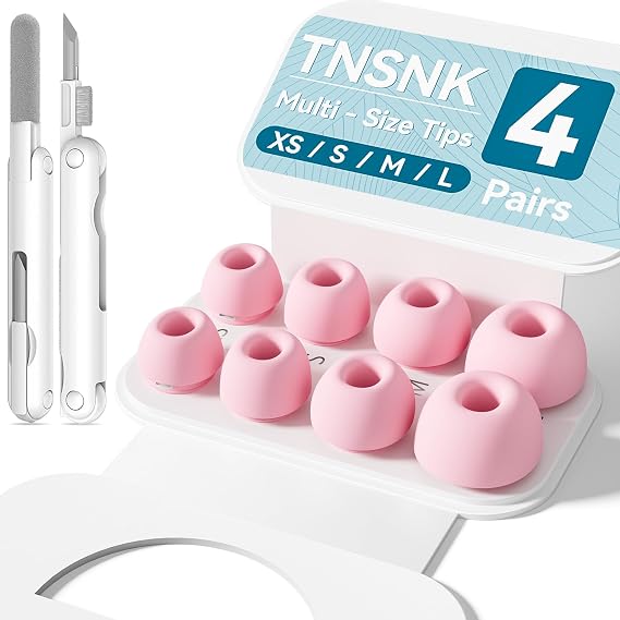4 Pairs Replacement Ear Tips for AirPods Pro 1st /2nd(Pink)