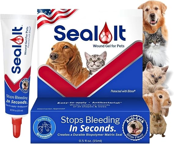 Dog Wound Care Gel for Pets, Styptic Powder Alternative | Helps protect minor cuts, nails, and scrapes with a fast-acting gel designed for gentle pet wound care